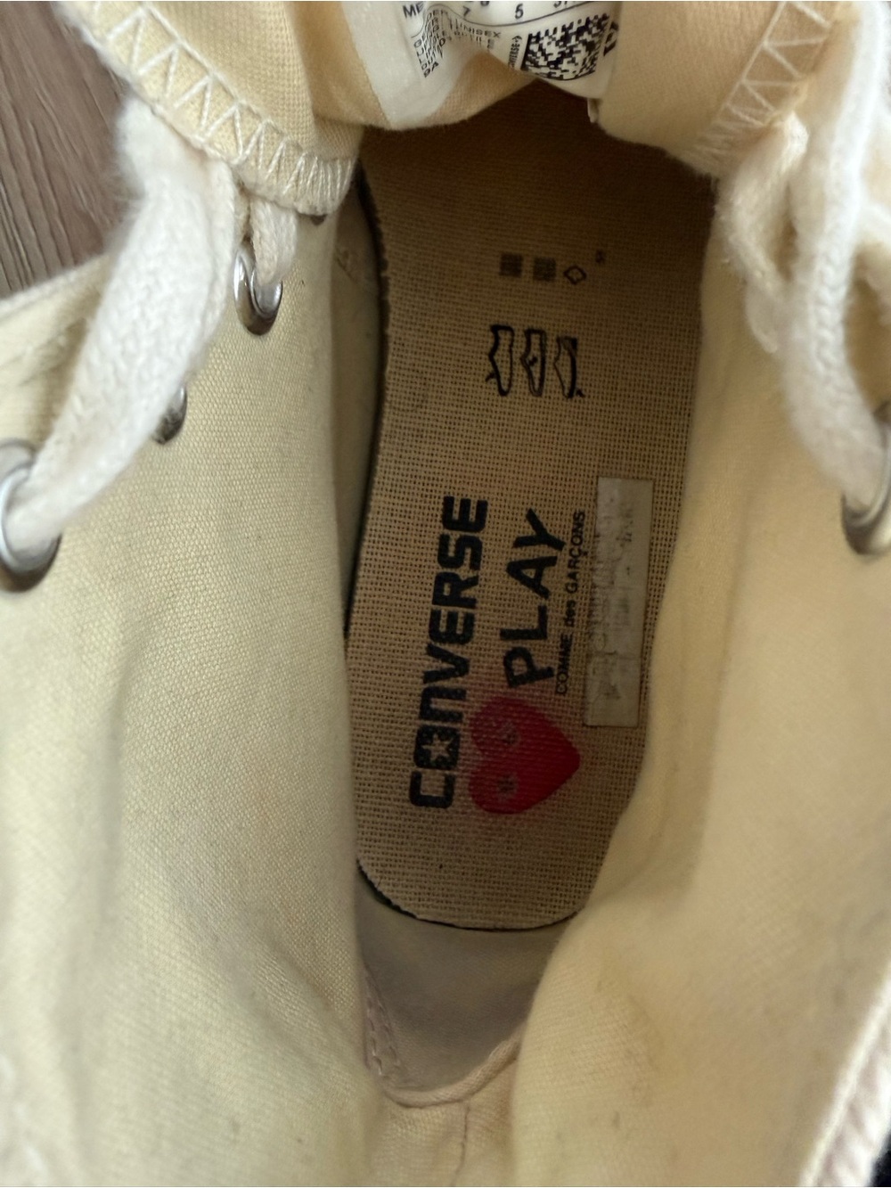 CdG PLAY x Converse Women's Chuck Taylor All Star Peek-A-Boo High-Top Sneakers - Picture 4 of 5